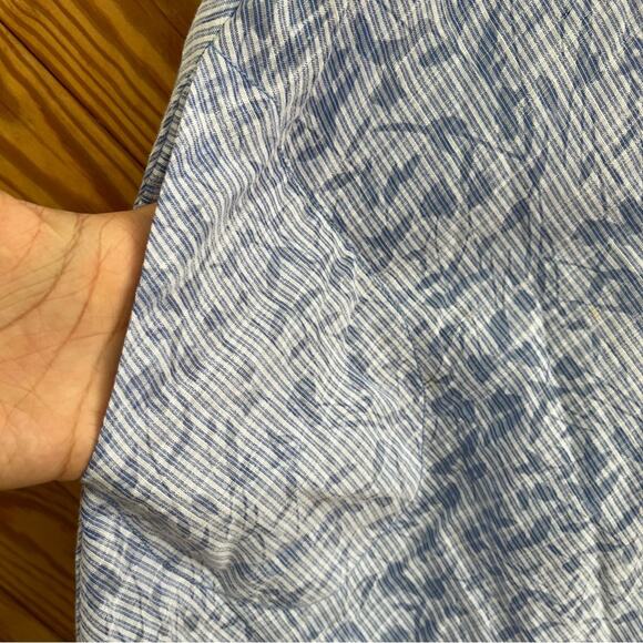 Anthropologie HD Paris Dayflower Mini Dress Off Shoulder Blue White - Picture 9 of 12